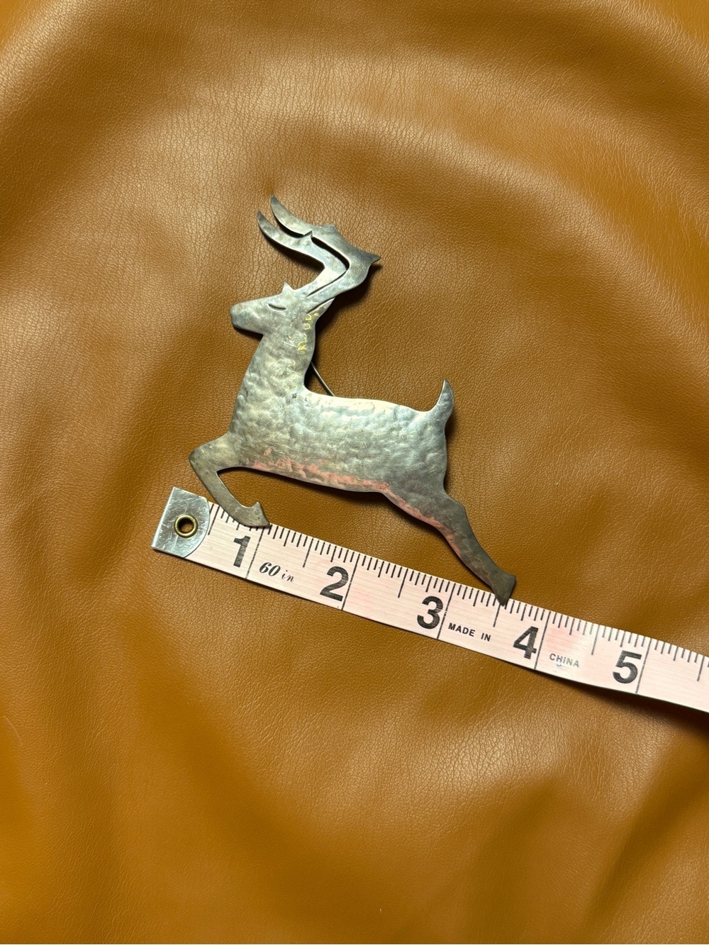 Vintage Jeep Collins Sterling Silver Reindeer Brooch Southwestern Deer Pin - Picture 7 of 9